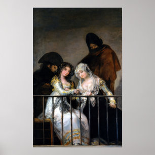Francisco Goya Majas auf einem Balkon Poster