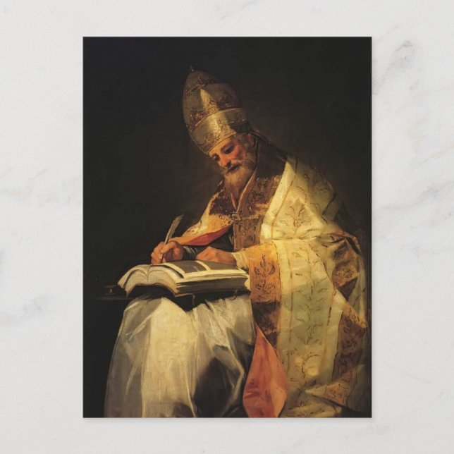 Francisco Goya - Saint Gregory Postkarte (Vorderseite)