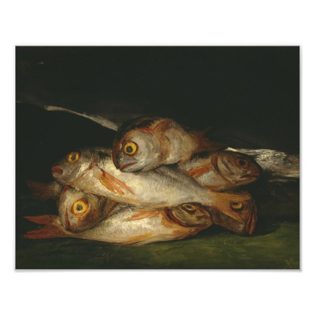 Francisco Goya - Stillleben mit goldenem Bream Fotodruck (Vorne)