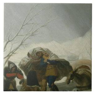 Francisco Goya - Winterlandschaft Fliese