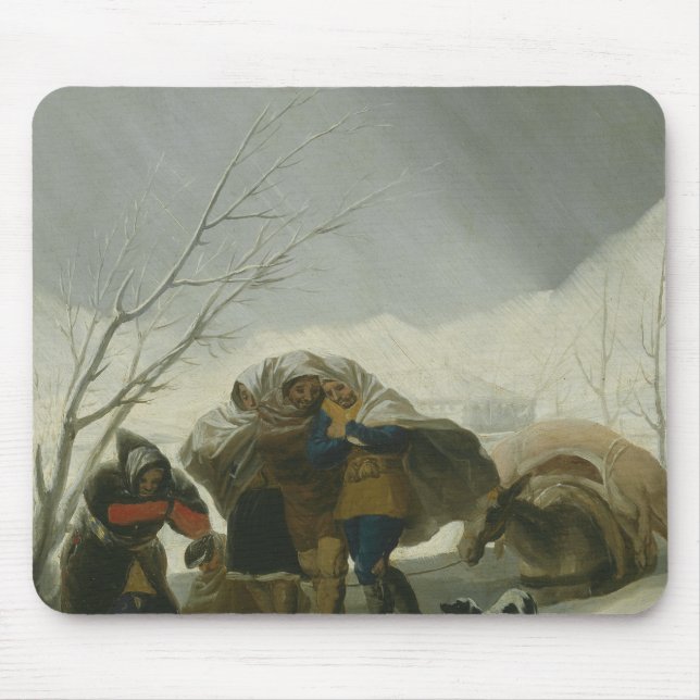 Francisco Goya - Winterlandschaft Mousepad (Vorne)
