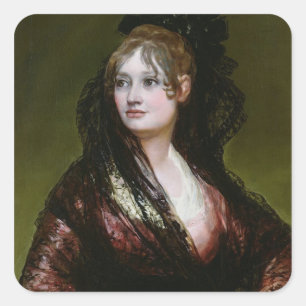 Francisco Jose de Goya y Lucientes   D Quadratischer Aufkleber