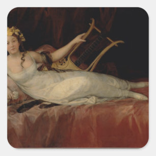 Francisco Jose de Goya y Lucientes das Marquesa Quadratischer Aufkleber