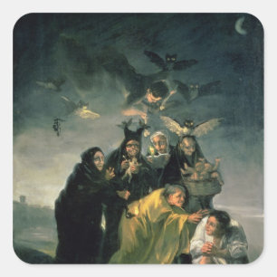 Francisco Jose de Goya y Lucientes   der Hexen Quadratischer Aufkleber