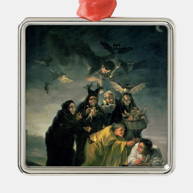 Francisco Jose de Goya y Lucientes | der Hexen Silbernes Ornament (Vorne)