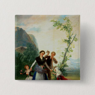 Francisco Jose de Goya y Lucientes die Floristen Button