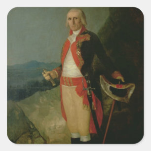 Francisco Jose de Goya y Lucientes   General Jose Quadratischer Aufkleber