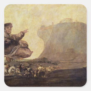 Francisco Jose de Goya y Lucientes Hexen Quadratischer Aufkleber