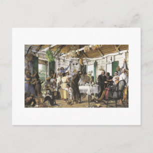 Francisco Oller El Velorio Postkarte