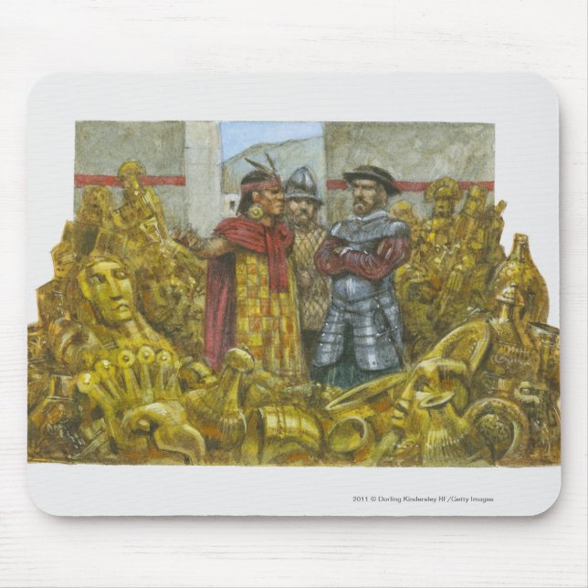 Francisco Pizarro nahe bei Inka-Kaiser Atahualpa Mousepad (Vorne)
