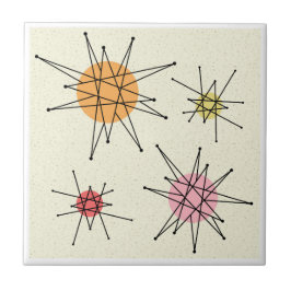 Franciskanische Sternexplosion Mitte des Jahrhunde Fliese