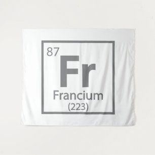 Francium - Französische Wissenschaft Periodic Tabl Wandteppich