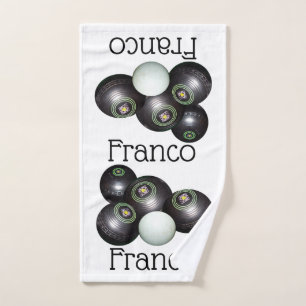 Franco Name with Lawn Bowls Design, Handtuch