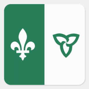 Franco-Ontarian Quadratischer Aufkleber