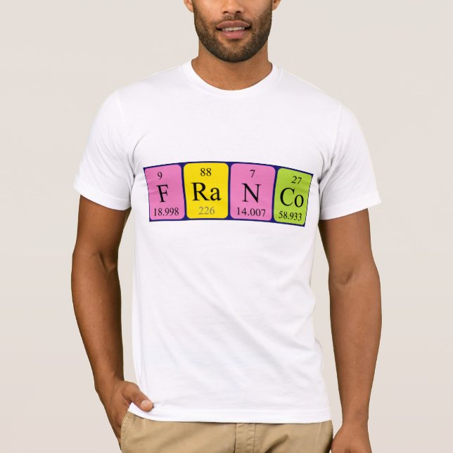 Franco Periodenname Shirt (Vorderseite)