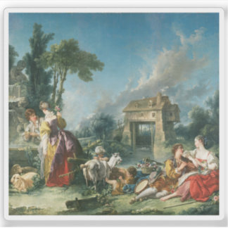 François Boucher - Der Brunnen der Liebe Aufkleber