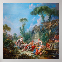 Francois Boucher Hirte Idylle Rokoko Landschaft