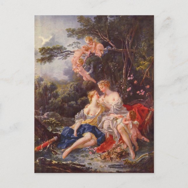 Francois Boucher - Jupiter und Callisto Postkarte (Vorderseite)