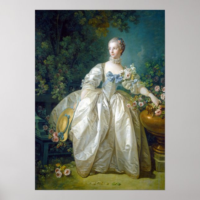 François Boucher Madame Bergeret Poster (Vorne)
