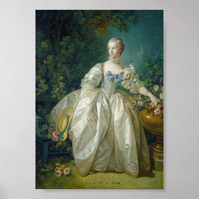 François Boucher - Madame Bergeret Print Poster (Vorne)