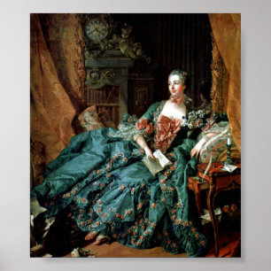 Francois Boucher - Madame de Pompadour Portrait Poster