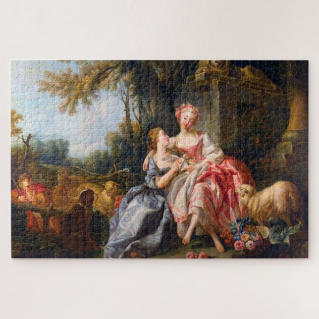 Francois Boucher The Billet Dou Rokoko Ladys art Puzzle (Horizontal)