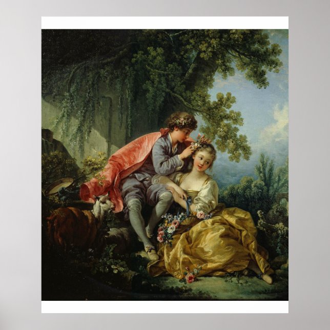 François Boucher The Four Seasons: Spring Frühling Poster (Vorne)