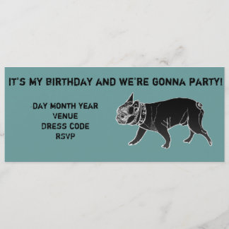 Francois Bulldog zum Geburtstag Einladung