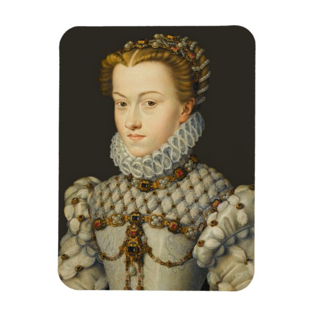 Francois Clouet - Elisabeth von Österreich Magnet (Vertikal)
