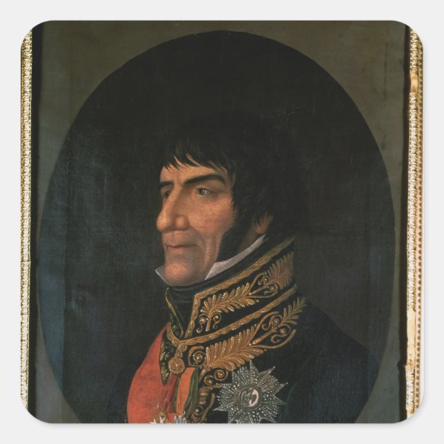 Francois Lefebvre Duke von Dantzig Quadratischer Aufkleber (Vorderseite)