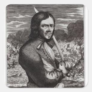 Francois Lolonois, General der Franzosen Quadratischer Aufkleber