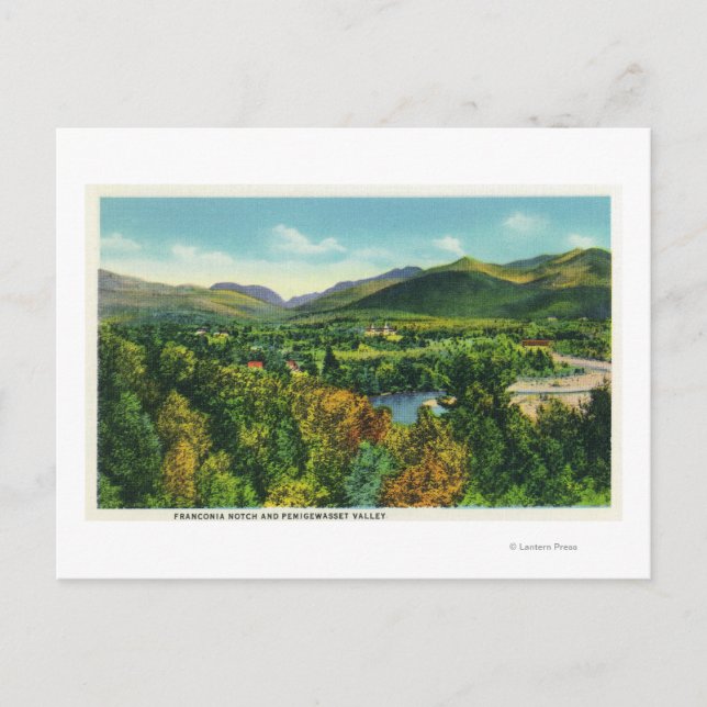 Franconcia Notch & Pemigewasset Valley Postkarte (Vorderseite)