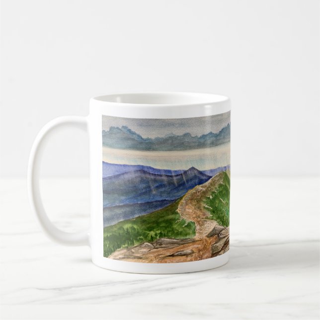 Franconia-Kerbe Weißer Berg Malerei Kaffeetasse (Links)