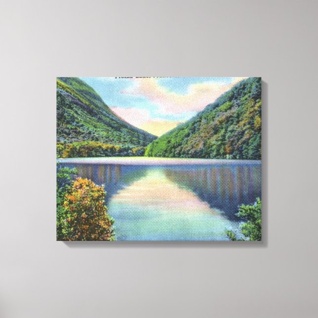Franconia Notch Ansicht des Profilsees Leinwanddruck (Vorderseite)