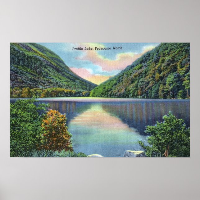Franconia Notch Ansicht des Profilsees Poster (Vorne)