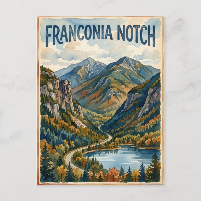 Franconia Notch Postkarte (Vorderseite)