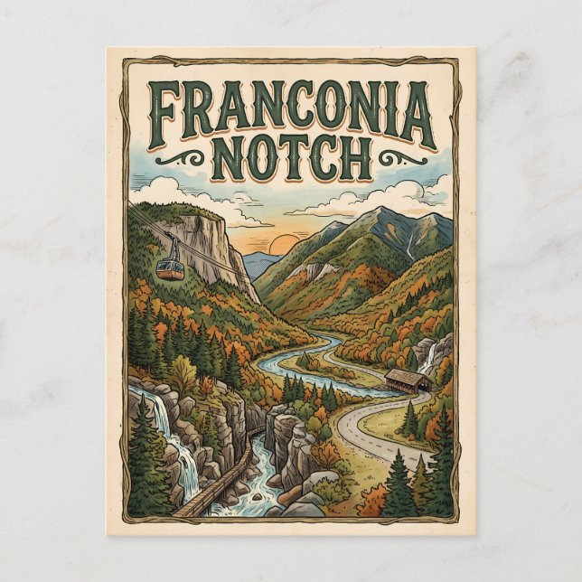 Franconia Notch Postkarte (Vorderseite)