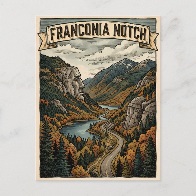 Franconia Notch Postkarte (Vorderseite)
