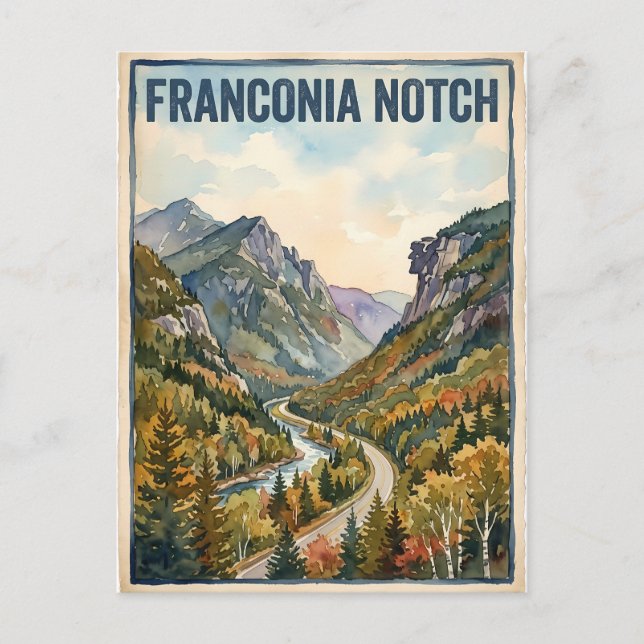 Franconia Notch Postkarte (Vorderseite)