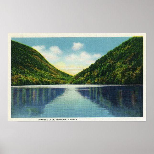 Franconia Notch Staat Park Aussicht Profil See Poster (Vorne)