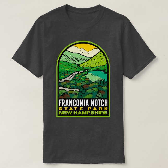 Franconia Notch State Park New Hampshire T-Shirt (Design vorne)