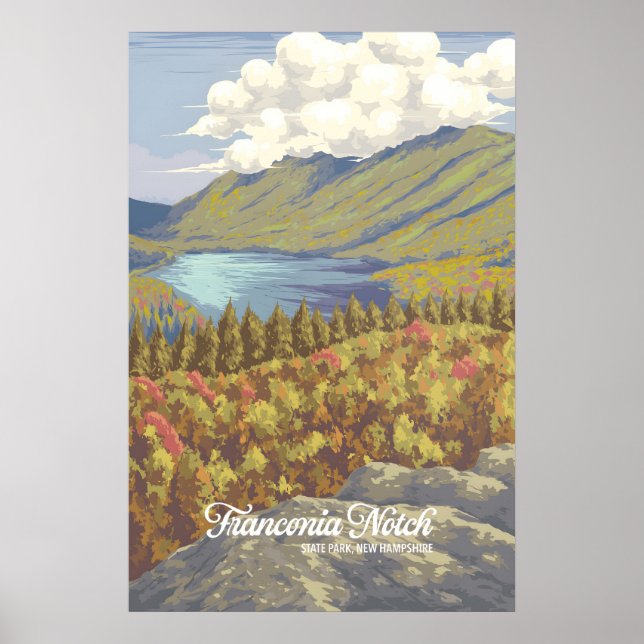 Franconia Notch State Park Reiseplakat Poster (Vorne)