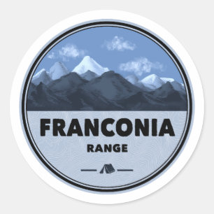 Franconia Range New Hampshire Camping Runder Aufkleber