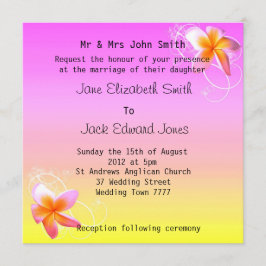 Frangipani Beach Hochzeit individuelle Einladungen