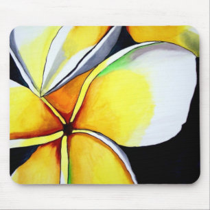Frangipani Blume Aquarell Originale Malerei Mousepad