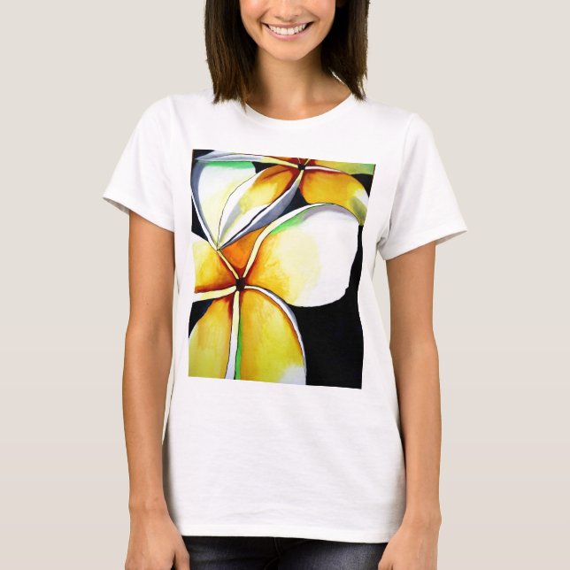Frangipani Blume Art Ladys T - Shirts (Vorderseite)