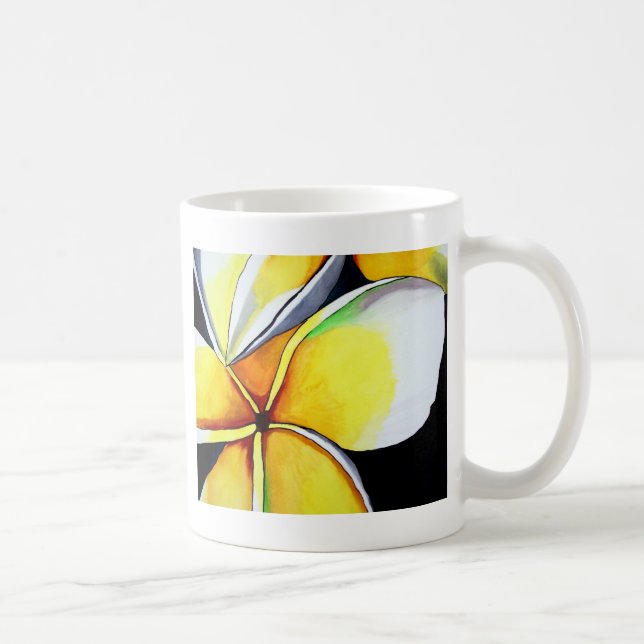Frangipani Blume Art Tasse (Rechts)