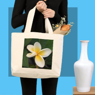 Frangipani Blume Bag Jumbo Stoffbeutel