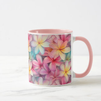 Frangipani Blume Farbenfroh Tropisch Gemustert Tasse