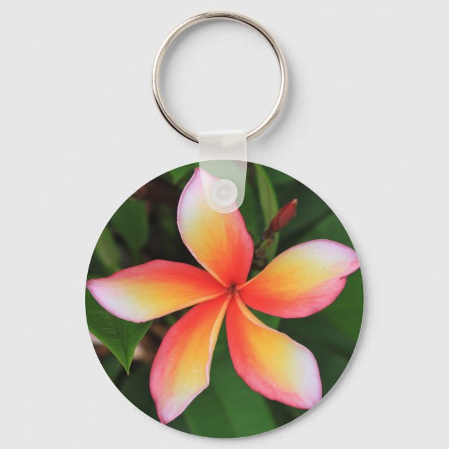 Frangipani Blume Schlüsselanhänger (Vorderseite)
